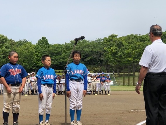 花見川区少年軟式野球連盟　第26回夏季大会開会式